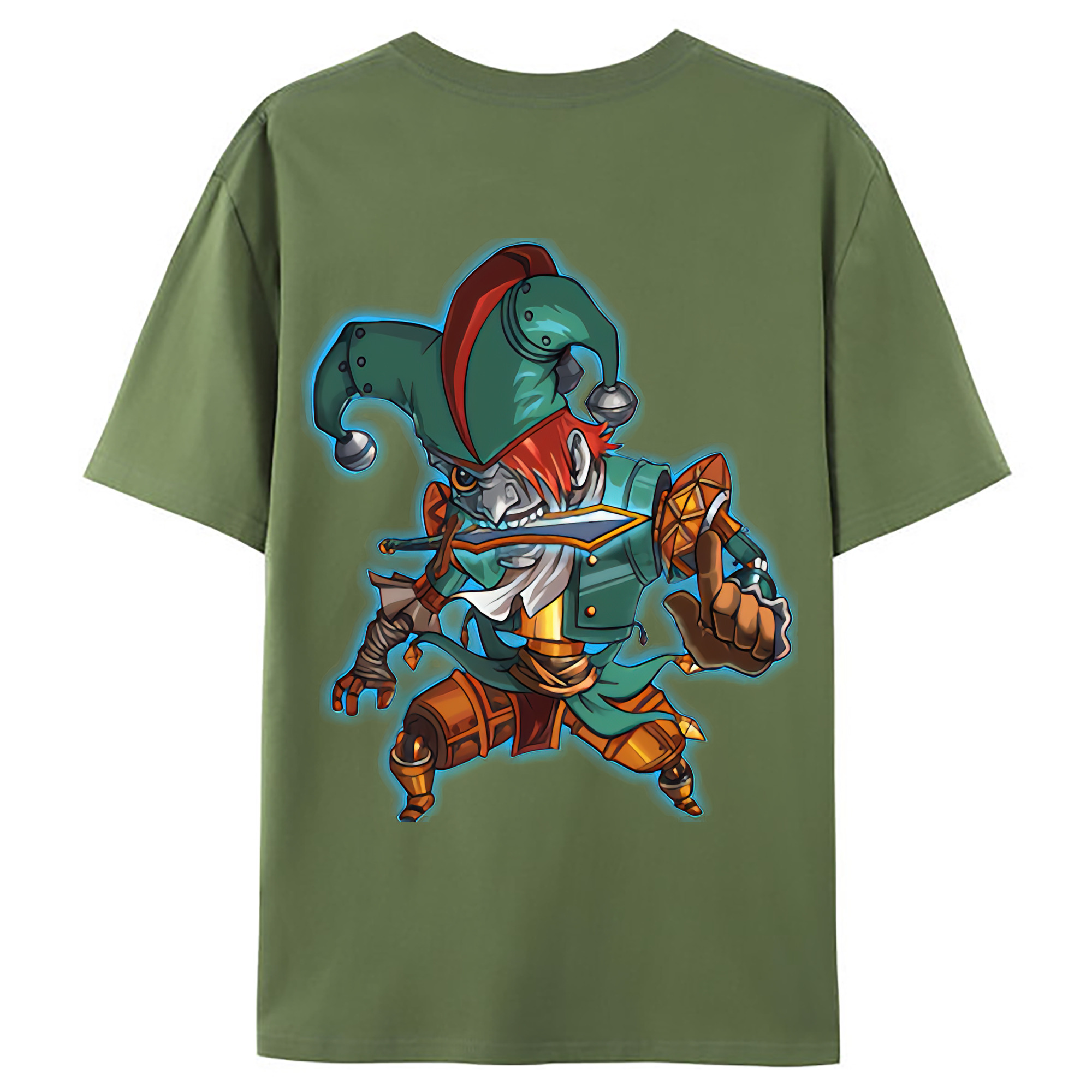 （画像用） リーグ・オブ・レジェンド League of Legends LOL 綿100％ メンズ半袖Tシャツ（バックプリント） 通気性